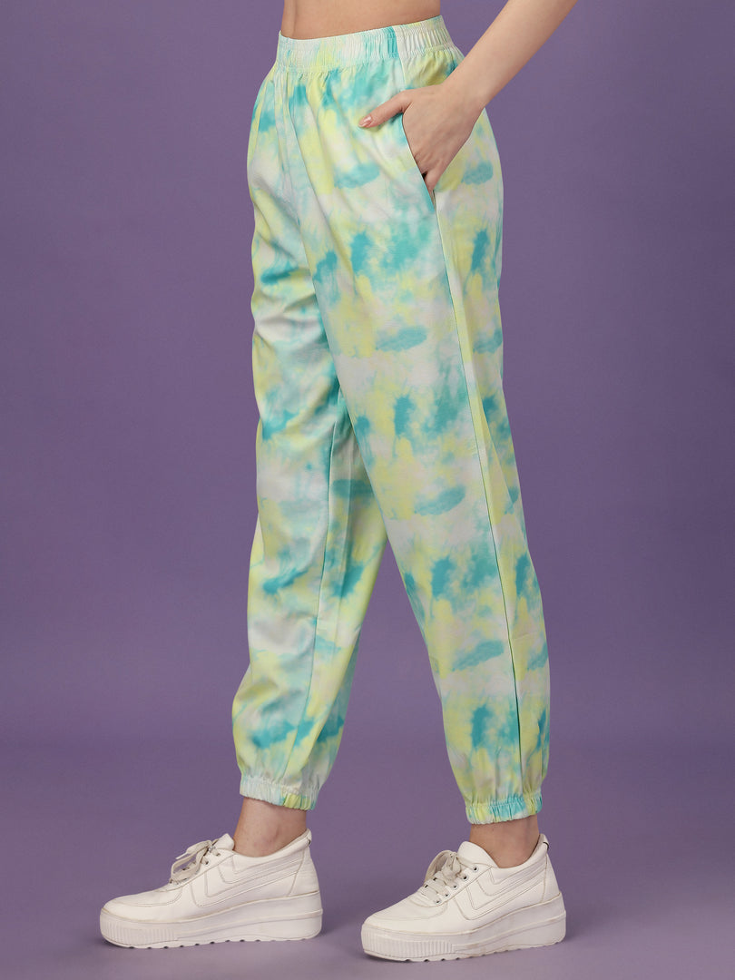 Tie & Dye Printed Top & Jogger Co-Ords