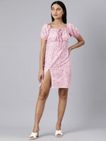 Load image into Gallery viewer, Frenchy Daisy Floral Print Puff Sleeve Dress
