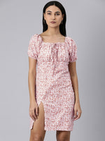 Load image into Gallery viewer, Frenchy Daisy Floral Print Puff Sleeve Dress
