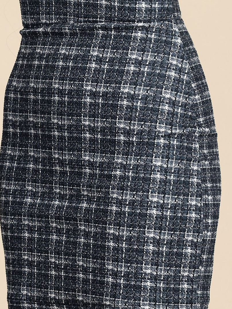 Westhood Checkered Blazer And Skirt Party Co-ord Set