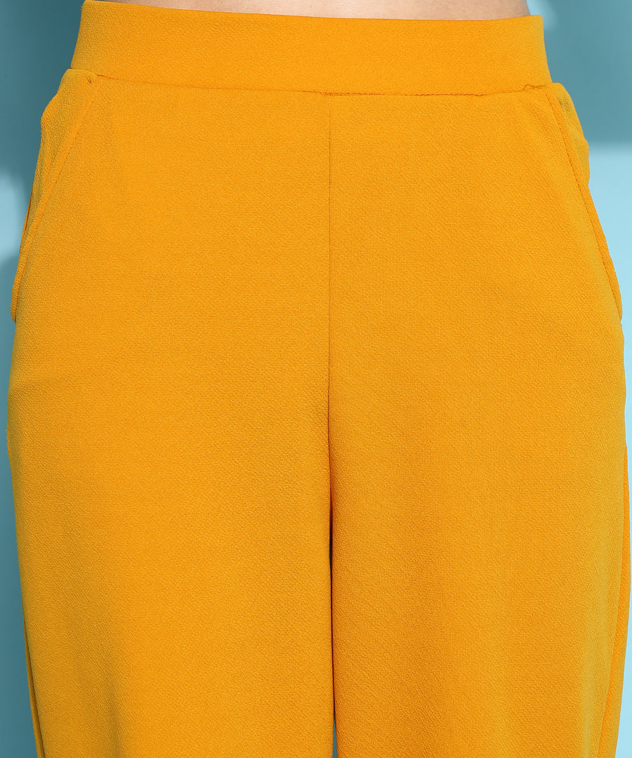 Women’s Formal Pant Suit For Work Mustard Yellow