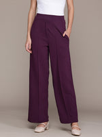 Load image into Gallery viewer, High-Waisted Wide-Leg Office wear Trousers
