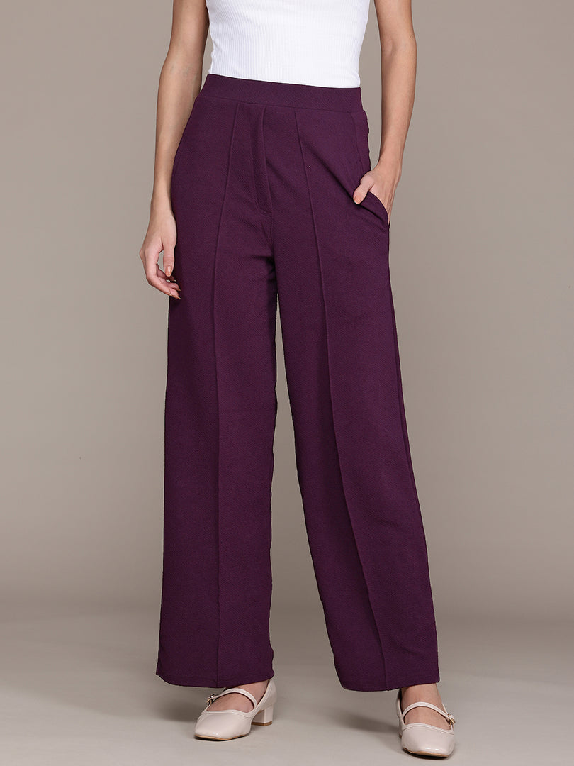 High-Waisted Wide-Leg Office wear Trousers