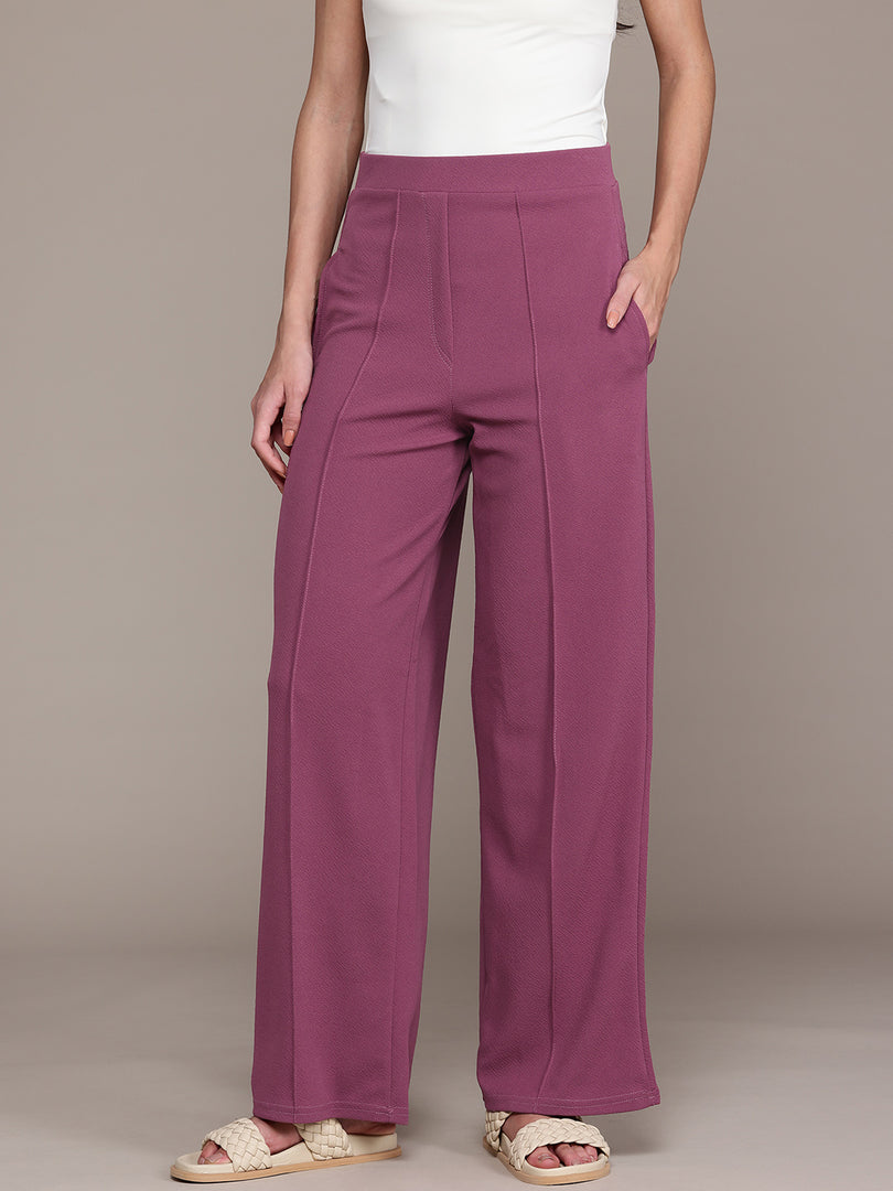 High-Waisted Wide-Leg Office wear Trousers