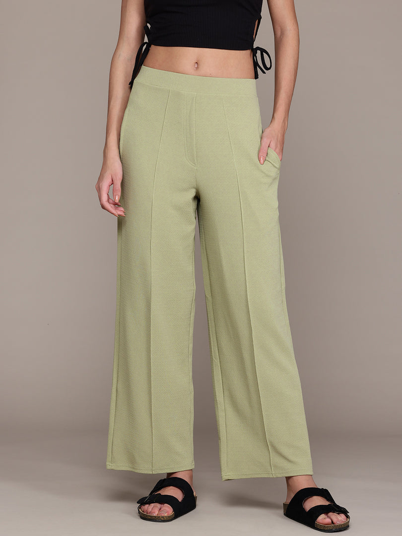 High-Waisted Wide-Leg Office wear Trousers