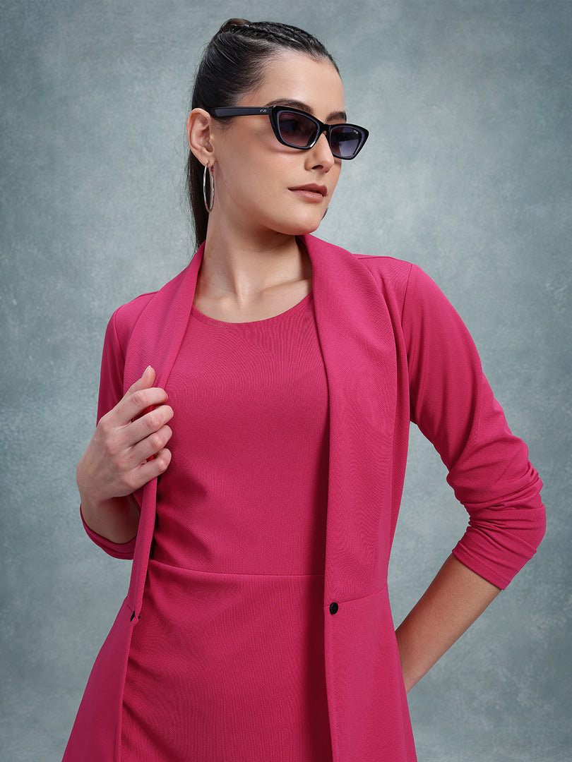 Women Bodycon Dress with Blazer Co ord set