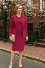 Load image into Gallery viewer, Women Bodycon Dress with Blazer Co ord set
