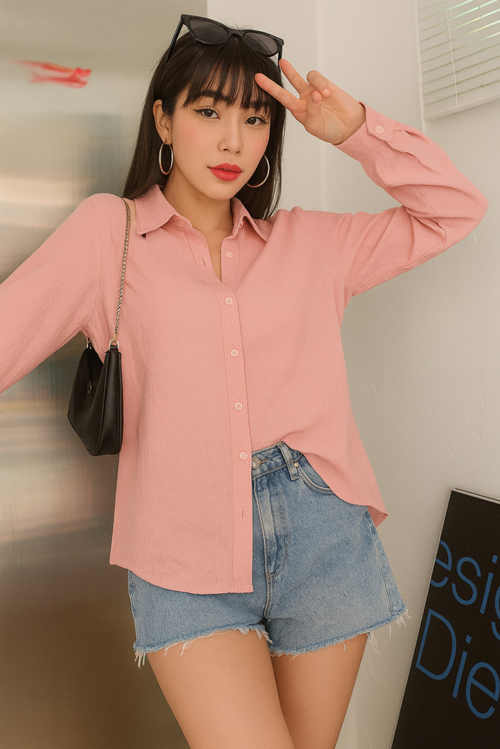 Women Trendy Oversized Shirt | Casual Street Style Shirt