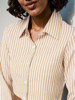 Load image into Gallery viewer, Women Striped Cropped Shirt in 5 Candy Colors | Size: XS to XL
