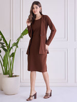 Load image into Gallery viewer, Women Bodycon Dress with Blazer Co ord set
