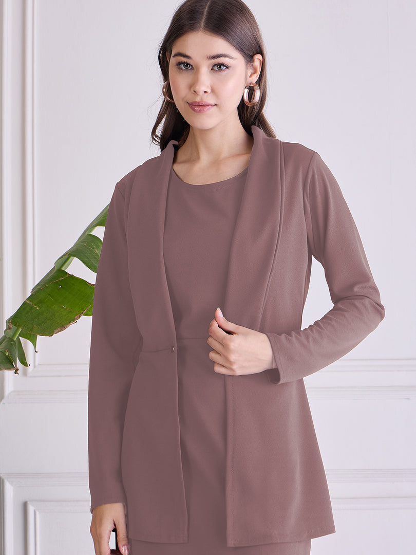 Women Bodycon Dress with Blazer Co ord set