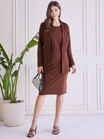 Load image into Gallery viewer, Women Bodycon Dress with Blazer Co ord set
