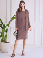 Load image into Gallery viewer, Women Bodycon Dress with Blazer Co ord set
