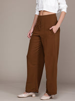 Load image into Gallery viewer, High-Waisted Wide-Leg Office wear Trousers

