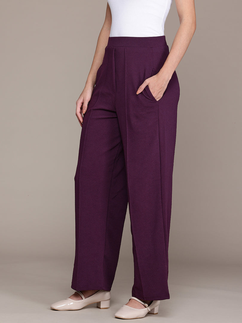 High-Waisted Wide-Leg Office wear Trousers