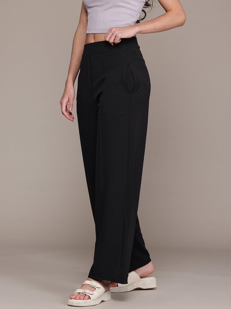 High-Waisted Wide-Leg Office wear Trousers