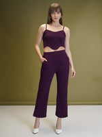 Load image into Gallery viewer, Boss Babe Co-ord Set in Dusty Mauve – Blazer + Crop Top + Trousers | Workwear Ready
