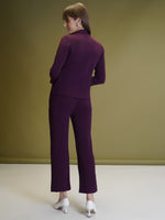 Load image into Gallery viewer, Boss Babe Co-ord Set in Dusty Mauve – Blazer + Crop Top + Trousers | Workwear Ready
