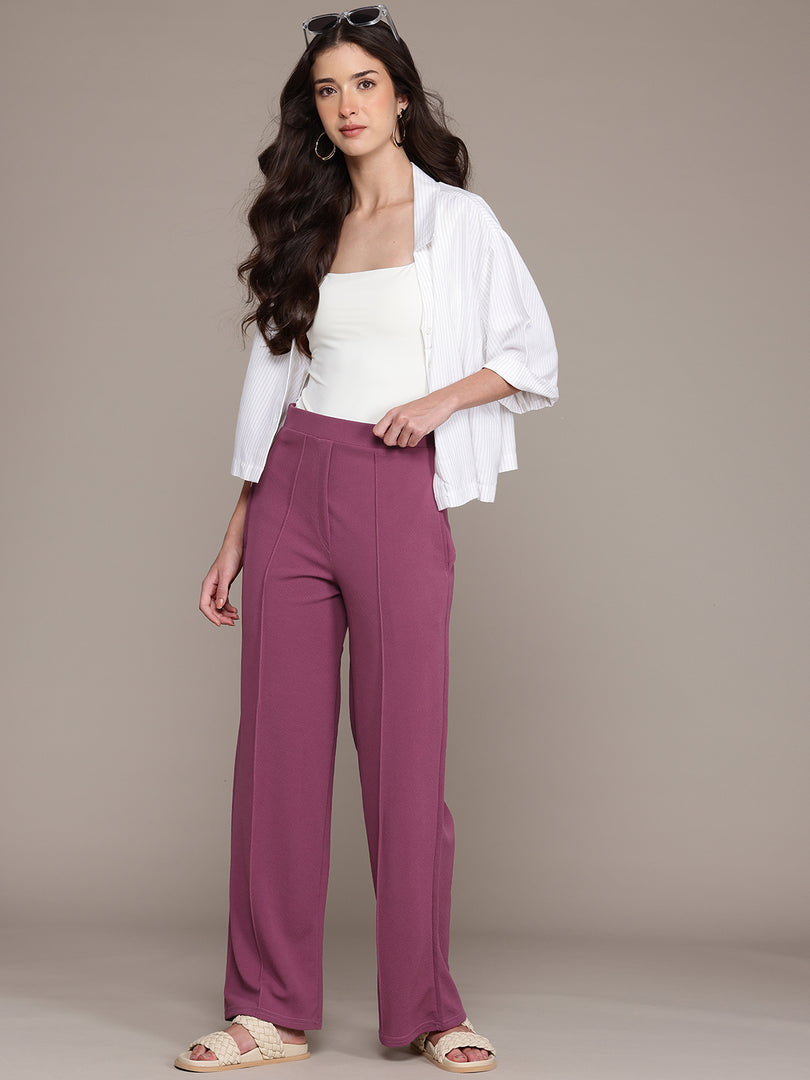 High-Waisted Wide-Leg Office wear Trousers