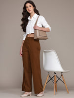 Load image into Gallery viewer, High-Waisted Wide-Leg Office wear Trousers
