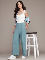 Load image into Gallery viewer, High-Waisted Wide-Leg Office wear Trousers

