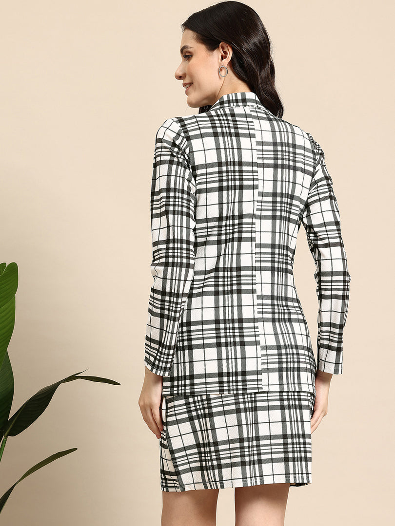 Westhood Checkered Blazer And Skirt Formal Co-ord Set