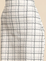 Load image into Gallery viewer, Westhood Checkered Blazer And Skirt Party White Co-ord Set
