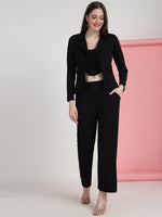 Load image into Gallery viewer, Boss Babe Co-ord Set in Dusty Mauve – Blazer + Crop Top + Trousers | Workwear Ready
