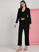Load image into Gallery viewer, Boss Babe Co-ord Set in Dusty Mauve – Blazer + Crop Top + Trousers | Workwear Ready
