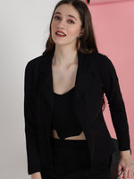 Load image into Gallery viewer, Boss Babe Co-ord Set in Dusty Mauve – Blazer + Crop Top + Trousers | Workwear Ready
