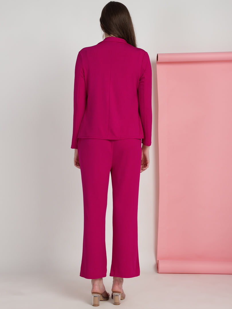 Boss Babe Co-ord Set in Dusty Mauve – Blazer + Crop Top + Trousers | Workwear Ready