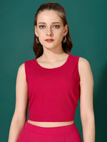 Load image into Gallery viewer, Women Hot Pink Top &amp; Trouser Co ord Set
