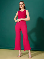 Load image into Gallery viewer, Women Hot Pink Top &amp; Trouser Co ord Set
