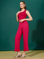 Load image into Gallery viewer, Women Hot Pink Top &amp; Trouser Co ord Set
