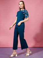 Load image into Gallery viewer, Women Ruffle Sleeve Top &amp; Trouser Co ord Set
