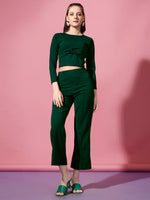 Load image into Gallery viewer, Women Solid Casual Top &amp; Trouser Co ord Set
