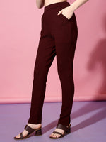 Load image into Gallery viewer, Women Casual Marron Top &amp; Trouser Co ord Set
