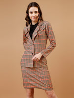 Load image into Gallery viewer, Heritage Warm Check Blazer &amp; Skirt Co-ord Set

