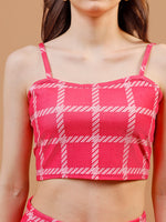 Load image into Gallery viewer, Pink Check Party Blazer &amp; Skirt Co ord Set
