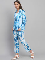 Load image into Gallery viewer, Cobalt Blue Tie &amp; Dye Printed Co-ord Set
