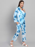 Load image into Gallery viewer, Cobalt Blue Tie &amp; Dye Printed Co-ord Set
