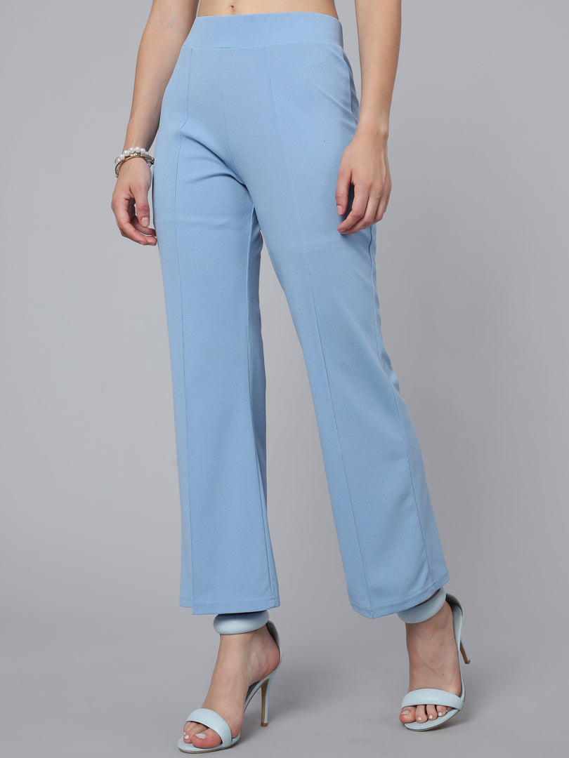 Women High Rise Bootcut Trouser Pants