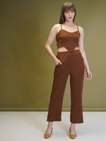 Load image into Gallery viewer, Boss Babe Co-ord Set in Dusty Mauve – Blazer + Crop Top + Trousers | Workwear Ready
