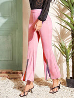 Load image into Gallery viewer, Women Front Slit Flare Party Trouser
