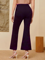 Load image into Gallery viewer, Women Front Slit Flare Party Trouser
