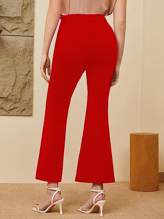 Women Front Slit Flare Party Trouser