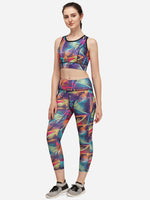 Load image into Gallery viewer, Westhood Self Design Sports Bra With Active Leggings
