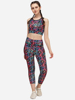 Load image into Gallery viewer, Women Printed Sports Bra With Active Leggings
