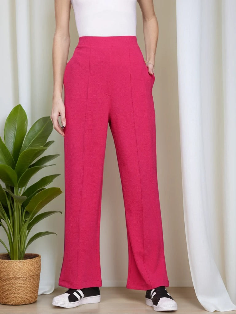 High-Waisted Wide-Leg Office wear Trousers